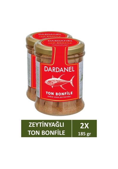 Zeytinyağlı Fileto Ton Balığı Cam Kavanoz 185 Gr X 2 Adet