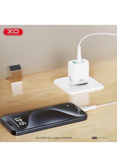 Özel Seri Ev Aleti Adaptör Mobil Aksesuar Xo Ce30 30w Pd & Qc 3.0 Hızlı Şarj Cihazı