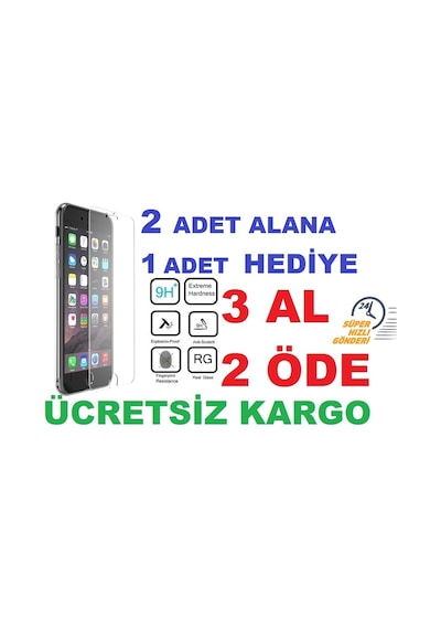 Apple Uyumlu   iPhone 8 Plus Temperli Kırılmaz Cam Ekran Koruyucu (270510039)