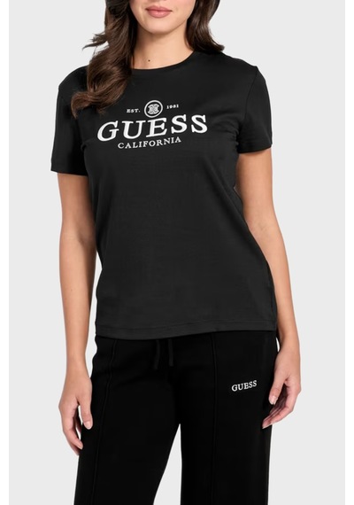 Guess Bayan T Shirt V6rı06 Kd741 Jblk Siyah Siyah Guess Bayan T Shirt V6rı06 Kd741 Jblk Siyah Siyah