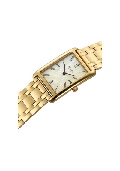 Obaku Denmark V311lxgwsg Quartz Çelik Altın Rengi 24 Mm Kadın Kol Saati Altın