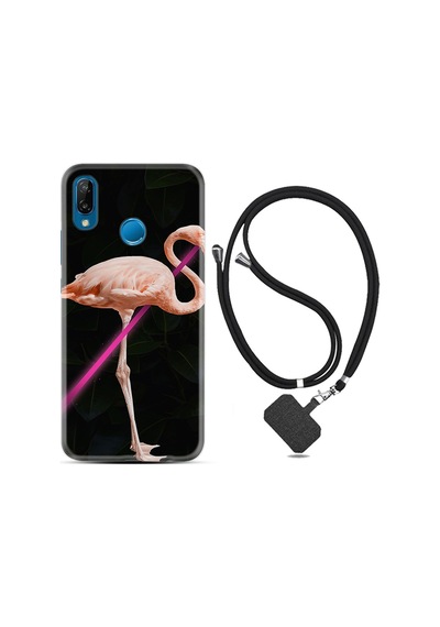 Huawei P20 Lite Kılıf Boyun Askılı Line Filamingo 1776