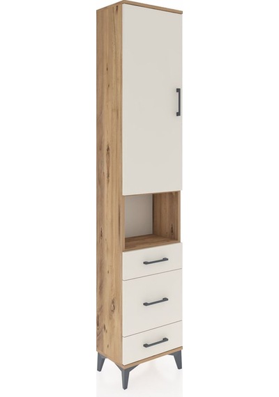 Arges Dolap 3 Raflı 3 Çekmeceli Tek Askılı 44x30x221 Çam-aytaşı Atlas Çam