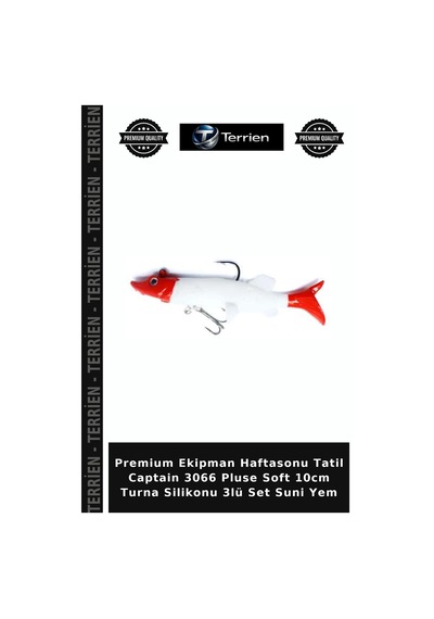 Premium Ekipman Haftasonu Tatil Captain 3066 Pluse Soft 10cm Turna Silikonu 3lü Set Suni Yem