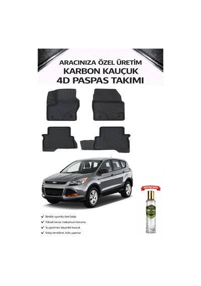 Ford Escape 2016 Model Aracınıza Özel Karbon Kauçuk Paspas Takımı