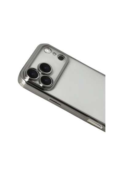 Apple iPhone Uyumlu 17 Pro Max Uyumlu Razer Lensli Silikon Kılıf - Titan Gri