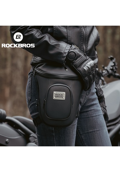 Rockbros Su Geçirmez Motosiklet Bacak Ve Omuz Çantası Aluminyum Siyah
