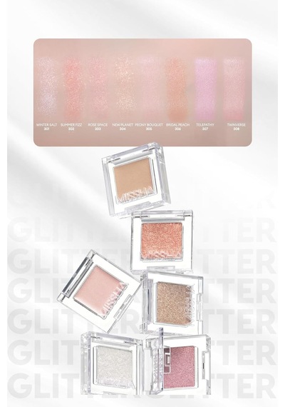 Kalıcı, Topaklanma Yapmayan, Simli Tekli Far Modern Shadow Glitter 308 Twinverse 308 Twinverse Diğer