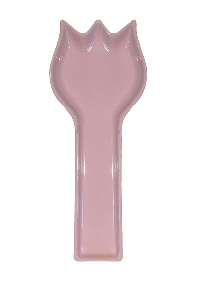 Lüks İnci Seramik El Kaşıklığı 26 Cm Şık Pembe Renkli