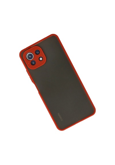 Xiaomi Mi 11 Lite Kılıf Montreal Silikon Kapak - Kırmızı -