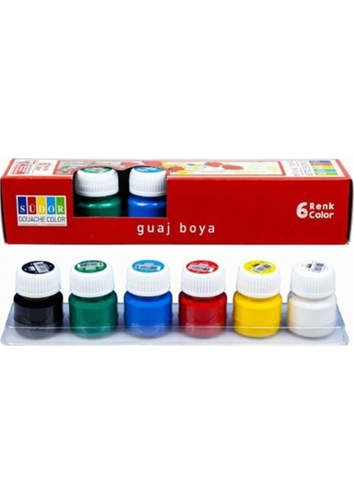 Guaj Boya Set 6x15 Ml Renkli