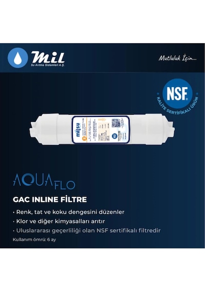 AquaFlo Kapalı Kasa Cihazlar Için 2. Aşama 12" Gac Ön Filtre AquaFlo Kapalı Kasa Cihazlar Için 2. Aşama 12" Gac Ön Filtre