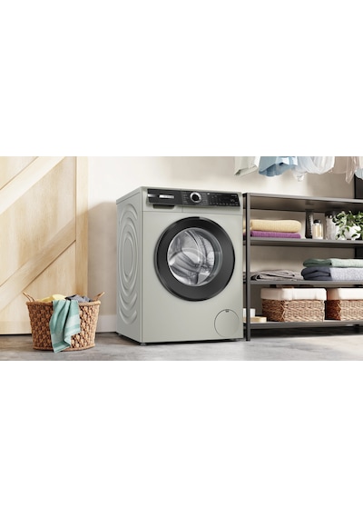 Bosch Serie 6 WGK252ZSTR 1200 Devir 10 KG Çamaşır Makinesi Gümüş