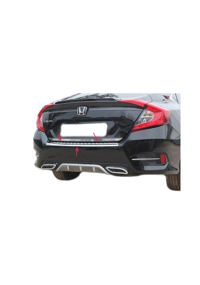 Honda Civic Fc5 2016-2020 Arka Tampon Eşiği Krom P.çelik