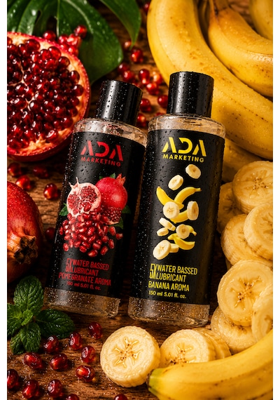 Ada Marketing 2'li Set 150 Ml Muz Ve Nar Aromalı Yenilebilir Kayganlaştırıcı Jel