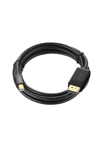 Ugreen 4K 60Hz / 2K 144Hz Mini DisplayPort to DisplayPort Dönüştürücü Kablo 1.5 Metre Siyah