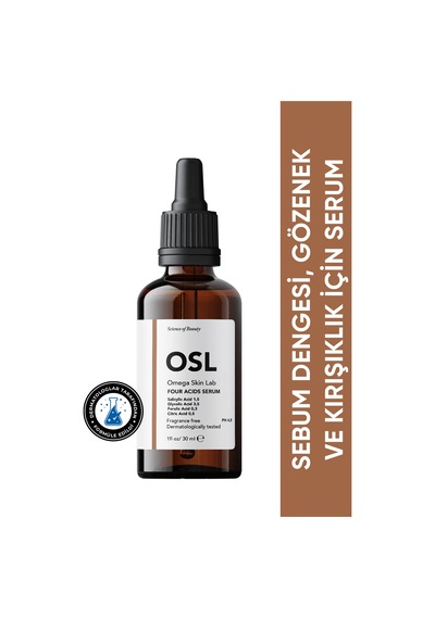 OSL Omega Skin Lab Sebum Dengesi Gözenek Ve İçin Four Acids Serum 30 ML OSL Omega Skin Lab Sebum Dengesi Gözenek Ve İçin Four Acids Serum 30 ML