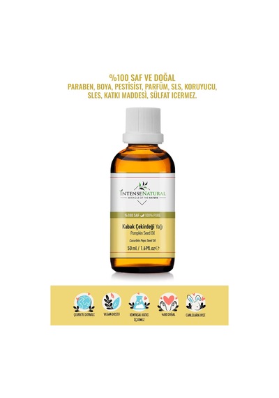 Intense Natural Soğuk Sıkım Kabak Çekirdeği Yağı 50 ML