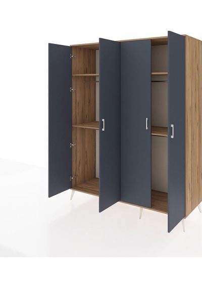 Kronos Gardrop 4 Raflı 4 Kapaklı 4 Askılı 176x59x221 Çam-antrasit/çam Antrasit/çam Kronos Gardrop 4 Raflı 4 Kapaklı 4 Askılı 176x59x221 Çam-antrasit/çam Antrasit/çam