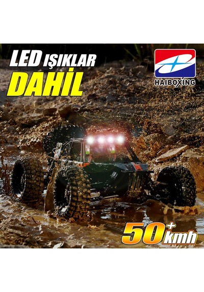 Haıboxıng Rc 1/12 905 Twister 50+ Km/h Sürat 4x4 Uzaktan Kumandalı Rc Model Araba Rtr Elektrikli 4wd Offroad Truck Kırmızı