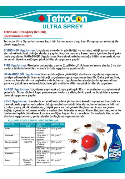 Tetracon Ultra Sprey Haşere Böcek Ilacı