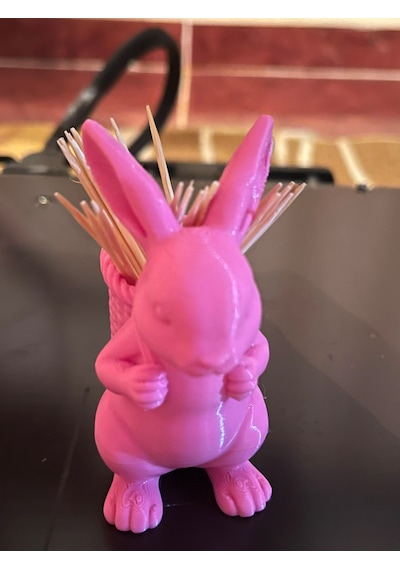 Tavşan Figürlü Kürdanlık Pembe