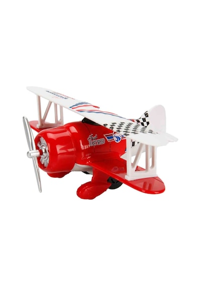 Die-cast Metal Çek Bırak Oyuncak Savaş Uçağı 15 Cm Kırmızı
