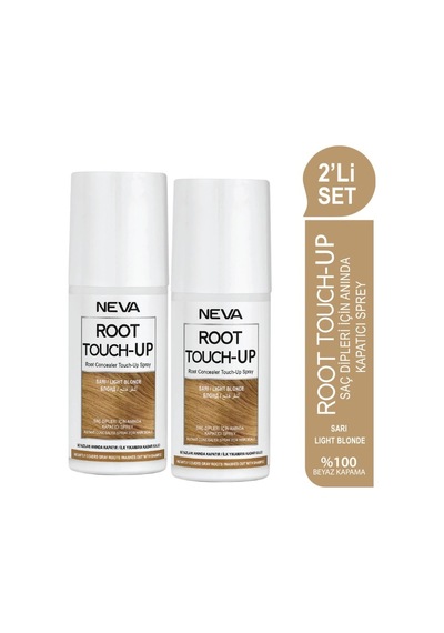 Neva Root Touch-up 2'li Set Sarı Saç Dipleri İçin Anında Kapatıcı Sprey 75ml