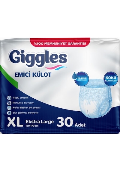 Giggles Hasta Bezi Yetişkin Emici Külot Ekstra Büyük Xl 120adet XL