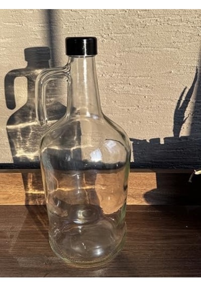 3 Litre Cam Galon Şişe-sürahi Sızdırmaz Kapaklı, Geniş Ağızlı Saklama Kabı Ev Yapımı İçecek, Zeytinyağı Ve Sirke İçin Uygun