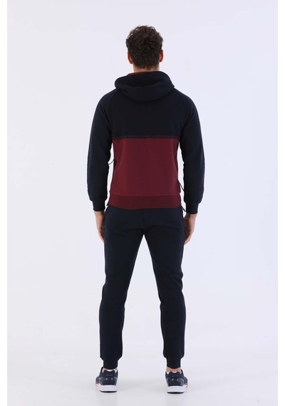 Maraton Sportswear Comfort Erkek Kapşonlu Uzun Kol Basic Lacivert Eşofman Takımı 20212-lacivert Lacivert