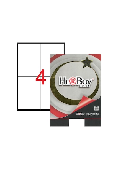 Herboy Hb-1204 105mmx148,5 Mm Beyaz Lazer Etiket