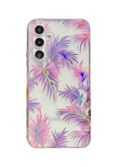 Samsung Galaxy Uyumlu S25 Plus Kılıf Solmayan Imd Baskı Desenli, Şeffaf Tpu+pc Botanik Kapak