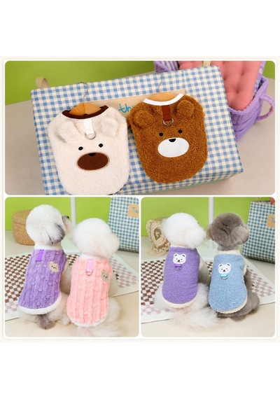Lüks Peluş Kedi Ve Köpek Elbisesi 5 Li Set