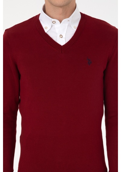 U.s. Polo Assn. Erkek Bordo Kazak /triko 50313662-vr014 Bordo