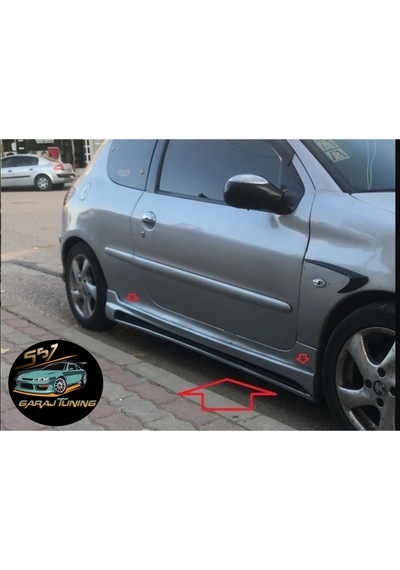 Peugeot 206 Rieger Marşpiyel Sağ Sol Takım Fiberglass Boyasız