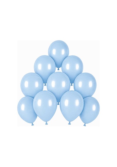 Mavi Renk Lateks Makaron Balon 15 Cm - 10 Adet