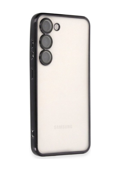 Samsung Samsung Uyumlu Galaxy S23 Plus Kılıf Razer Lensli Silikon - Siyah