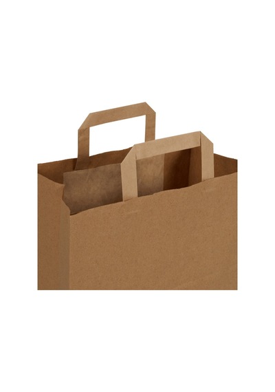 Packanya 28 x 29 x 16 - 100 Adet Düz Saplı Kraft Çanta