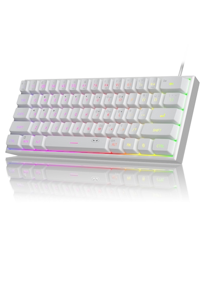 Magegee Ts91 61 Tuş Rgb Kablolu Beyaz Membran Türkçe Q Gaming Klavye