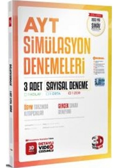 2025 3d Yayınları Ayt Sayısal 3 Lü Simülasyon Genel Deneme