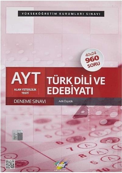 Fdd Ayt Türk Dili Ve Edebiyatı 40x24 Deneme Sınavı - Adil Özçelik