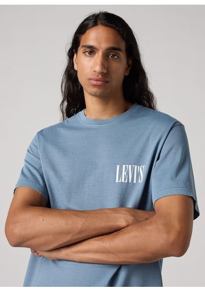 Levi's Relaxed Fıt Serıf Logo Erkek Mavi T-shirt 16143-1917-4749 Mavi