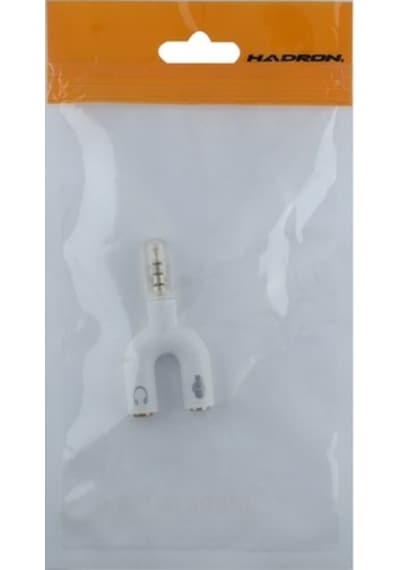 Hadron Hd4612 Plastik 3.5 Mm Jack 3.5 Mm Jack 20 Cm Audio Kablo (469402623)-Beyaz