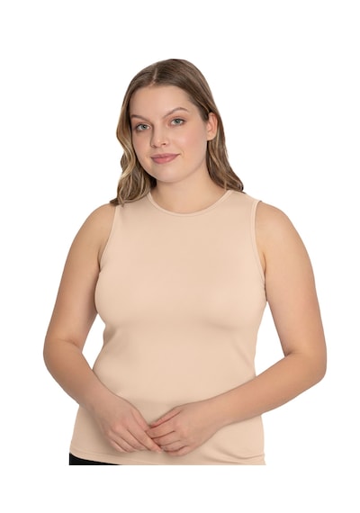 Lüx Drm Bayan Bambu Kolsuz Battal Beden Body Atlet 3741 Ten