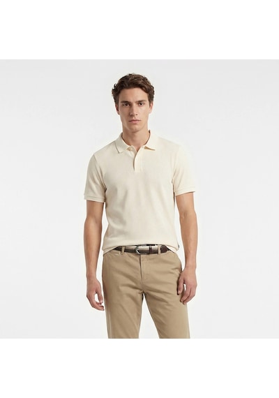 Nautica Slim Fit Polo Yaka Erkek T-shirt K65302t Krem