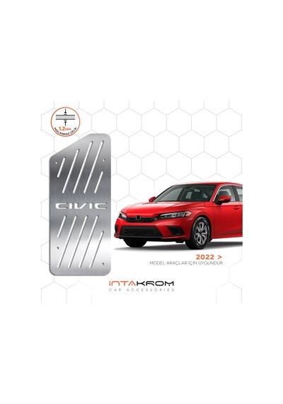 intakrom Honda Civic Krom Ayak Dinlendirme Pedalı 2022 ve Üzeri