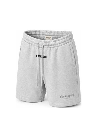 Hzr Wear Erkek Regular Fit Rahat Kesim %100 Pamuk Hafif Kalın Beli Bağcıklı Şort Gri