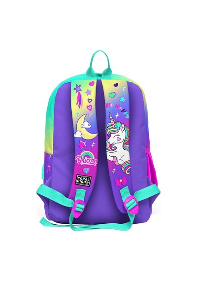 Coral High Kids Lavanta Su Yeşili Unicorn Desenli Usb'li 2'li Okul Çanta Seti Set0223829