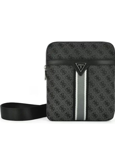 Guess Erkek Siyah Crossbag 4g Logolu Çanta Gri